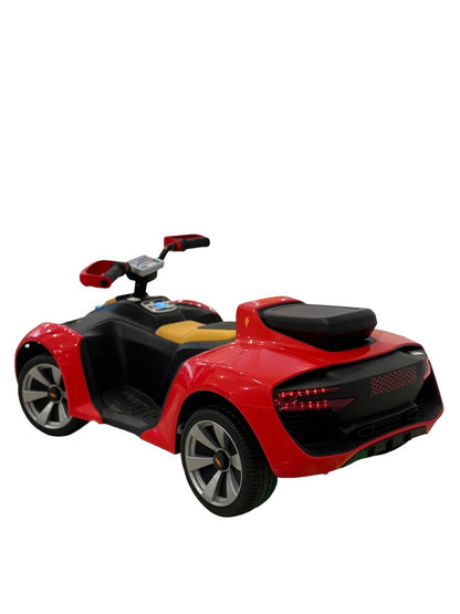 Give your little driver an unforgettable driving experience with this stylish white and black electric ride-on sports car. Featuring a sleek, sporty design, eye-catching LED headlights and taillights, sporty alloy-style wheels, and a comfortable single-se