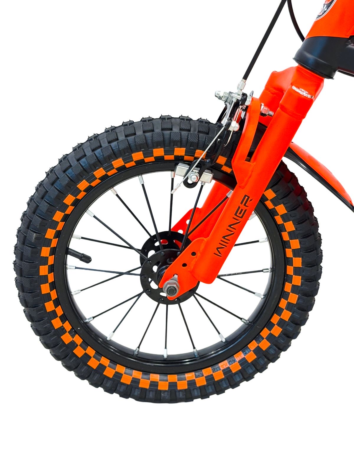 Give your little champion an exciting ride with this eye-catching WINNER kids’ bicycle! Featuring a vibrant neon yellow and blue design, a sturdy frame, chunky tires, and training wheels for extra balance and stability. Perfect for outdoor adventures, fam